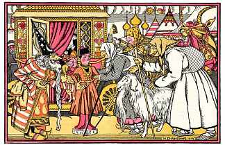亚历山大·罗斯拉夫列夫的故事“木制王子”的插图 Illustration for the tale “Wooden Prince” by Alexander Roslavlev (1909)，伊凡·比利本