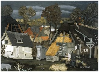 村庄后院 Village backyard (1937)，伊万·盖奈拉尔利克