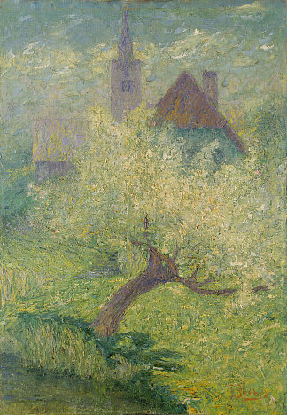 开花的苹果树 Flowering apple tree (1907)，伊万·格罗尔