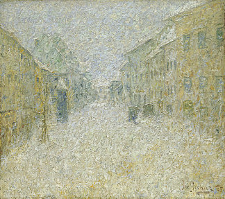 雪中的什科菲亚洛卡 Škofja Loka in the snow (1905)，伊万·格罗尔