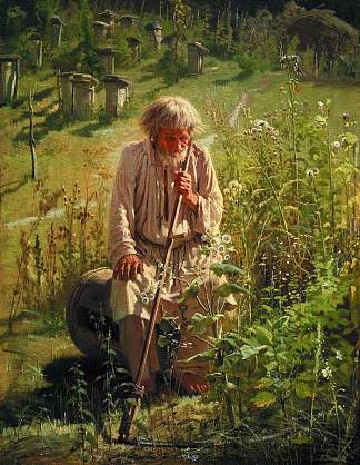 养蜂人 Beekeeper (1872)，伊万·克拉姆斯科伊