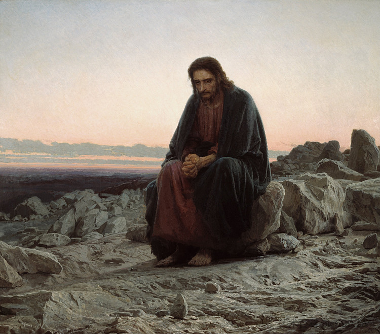 旷野中的基督 Christ in the Wilderness (1872)，伊万·克拉姆斯科伊