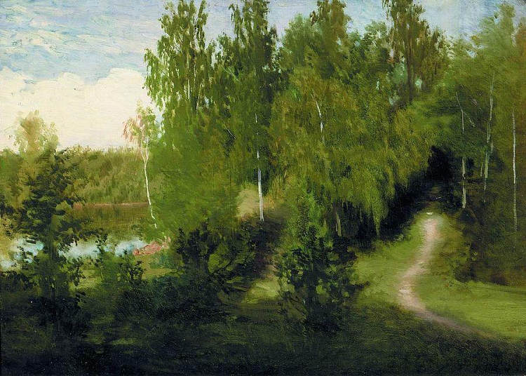 森林小径 Forest path (c.1870),伊万·克拉姆斯科伊