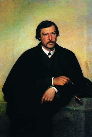 米哈伊尔·鲍里索维奇·图利诺娃的肖像艺术家和摄影师 Portrait artist and photographer of Mikhail Borisovich Tulinova (1868)，伊万·克拉姆斯科伊