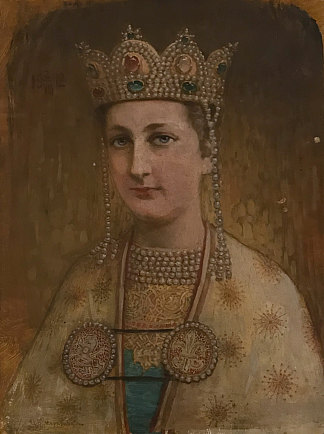 叶夫多基亚公主的肖像 Portrait of Princess Evdokia (1912; Bulgaria                     )，伊万·姆尔克维卡