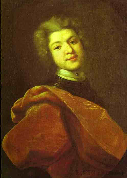 斯特罗加诺夫男爵的肖像 Portrait of Baron S. G. Stroganoff (1726; Russian Federation  )，伊凡·尼基丁