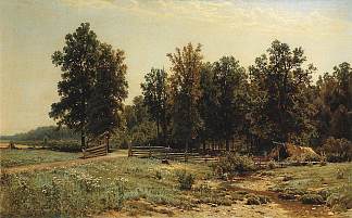 在橡树林的边缘 At the edge of an oak forest (1882)，伊万·希什金