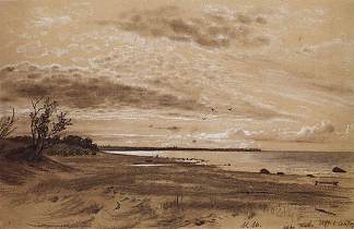 海滩。玛丽-豪 Beach. Mary-Howe (1889)，伊万·希什金