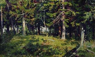 森林中的清理 Clearing in the forest (1889)，伊万·希什金