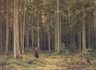 莫德维诺夫伯爵夫人的森林 Countess Mordvinov’s Forest (1891)，伊万·希什金