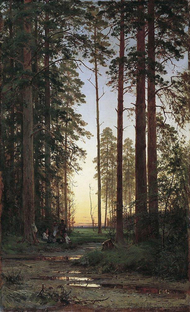 森林边缘 Edge of the Forest (1879)，伊万·希什金