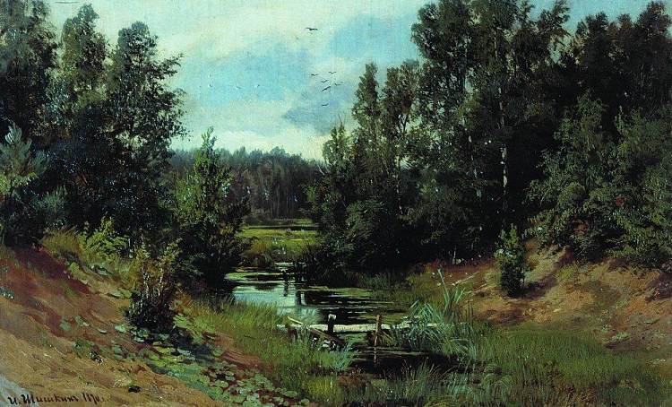 森林溪流 Forest Stream (1870)，伊万·希什金