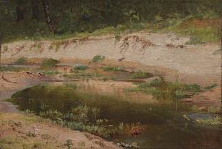 森林溪流 Forest Stream (1895)，伊万·希什金