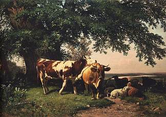 树下的牛群 Herd under the trees (1864)，伊万·希什金