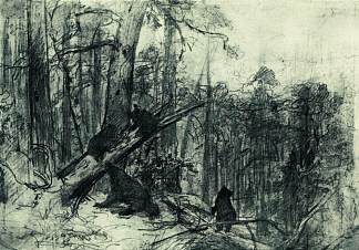 松树林里的早晨 Morning in a Pine Forest (1886)，伊万·希什金