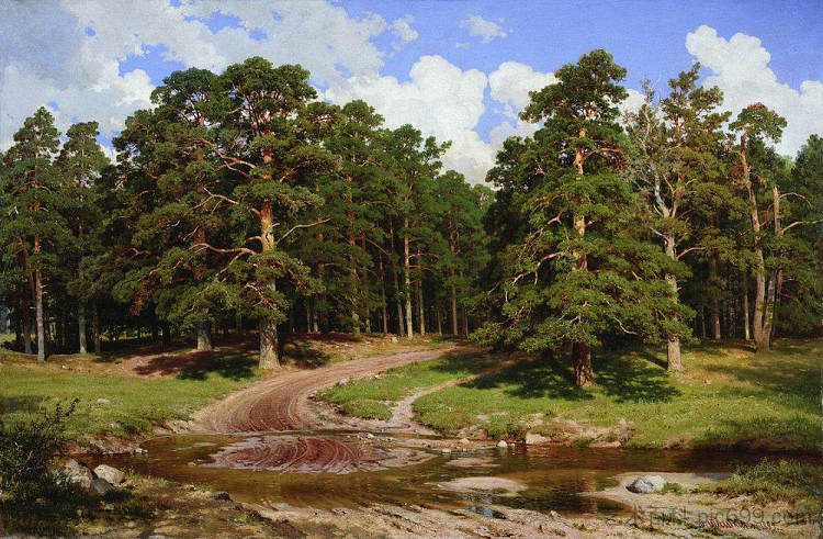 松林 Pine forest (1895)，伊万·希什金