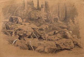 石头 Stones (1859)，伊万·希什金