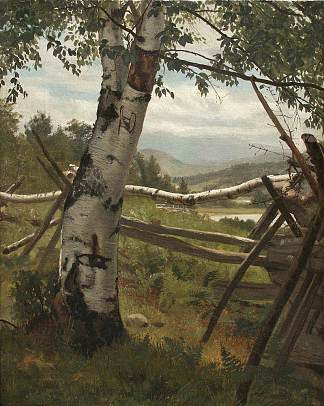 夏季景观与桦树 Summer Landscape with birch，伊万·希什金