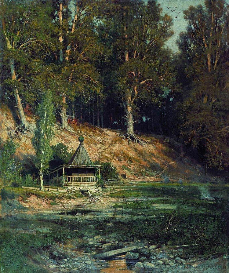 森林中的教堂 The chapel in forest (1893)，伊万·希什金