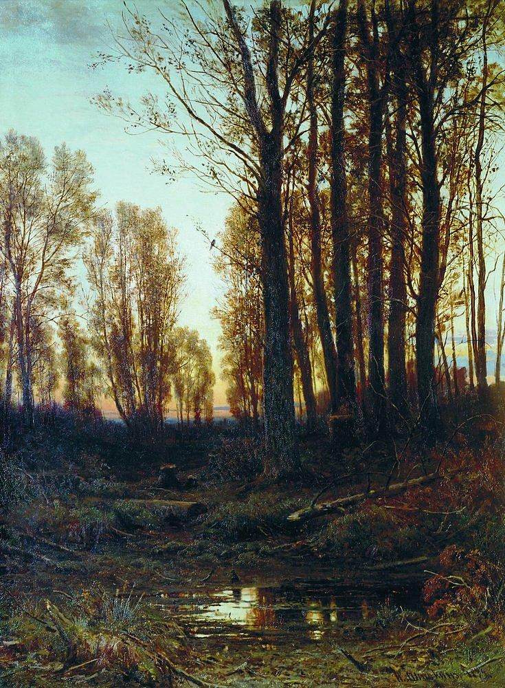 黄昏。日落之后 Twilight. After Sunset (1874)，伊万·希什金