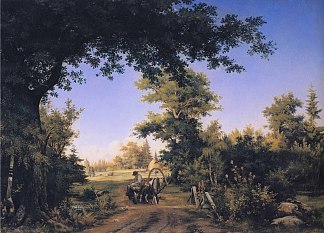 圣彼得堡附近的景色 View in the Vicinity of St. Petersburg (1856)，伊万·希什金