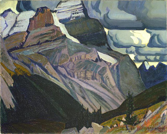 黑暗的秋天，落基山脉 Dark Autumn, Rocky Mountains (1930)，J·E·H·麦克唐纳德