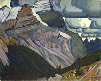 黑暗的秋天，落基山脉 Dark Autumn, Rocky Mountains (1930)，J·E·H·麦克唐纳德