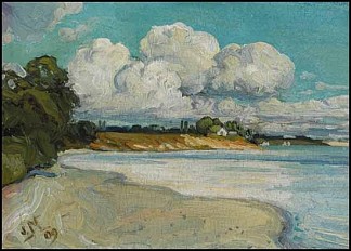 在勃朗特附近的湖岸上 On the Lake Shore Near Bronte (1909)，J·E·H·麦克唐纳德