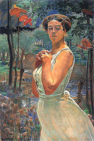 树林里的女人 A woman in a grove (1917)，杰西克马尔塞夫斯基