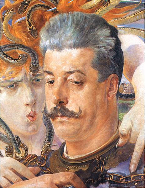 塔德乌什·布沃特尼基与美杜莎的肖像 Portrait of Tadeusz Błotnicki with Medusa (1902)，杰西克马尔塞夫斯基