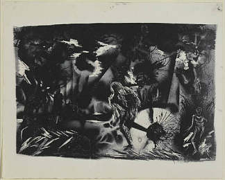 风景中的人物 Figures in a Landscape (1937)，杰克逊·波洛克