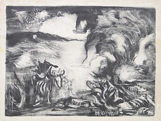 带转向的景观 Landscape with Steer (1937)，杰克逊·波洛克