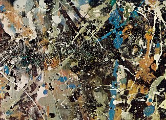 1号（薰衣草雾）（局部） Number 1 (Lavender Mist) (detail) (1950)，杰克逊·波洛克