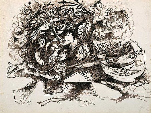 无题（奥康纳-解冻771） Untitled (O'Connor-Thaw 771) (c.1946 - c.1947)，杰克逊·波洛克