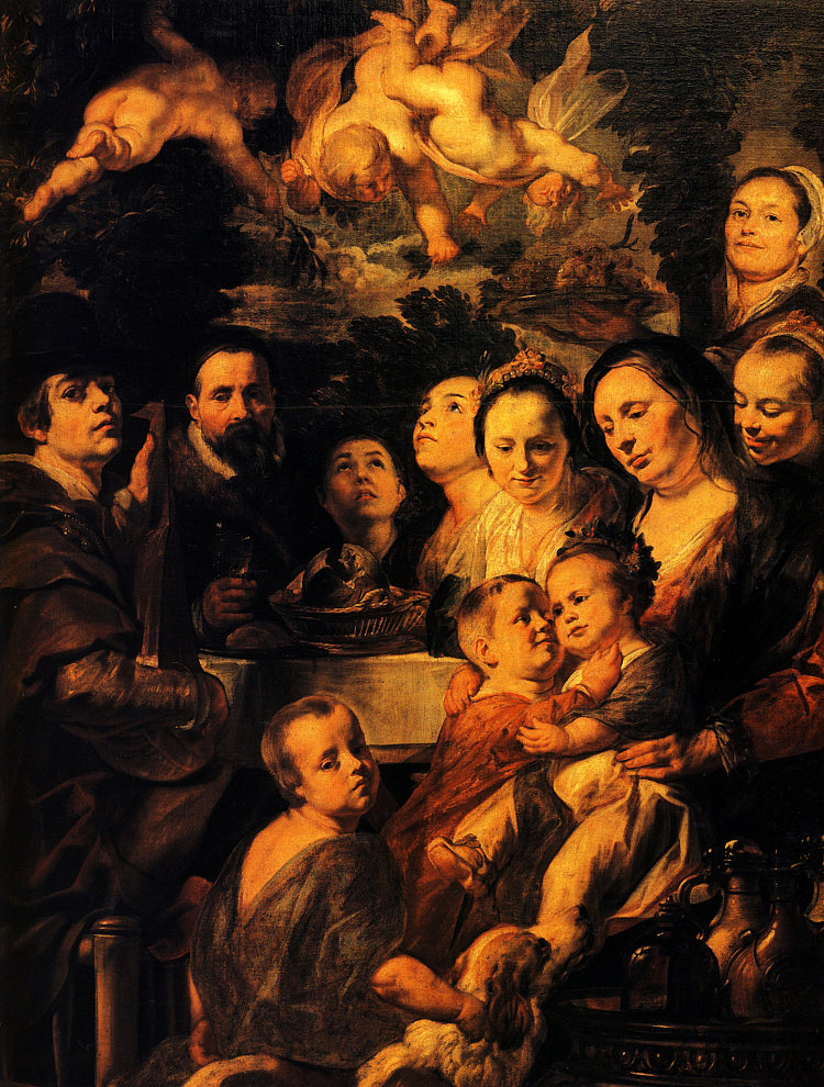 乔丹斯家族画像 Portrait of Jordaens family (c.1615)，雅各布布·乔登斯