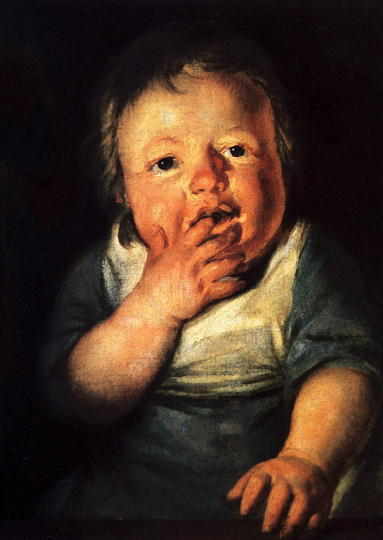 幼儿研究 Study of little child (1626)，雅各布布·乔登斯