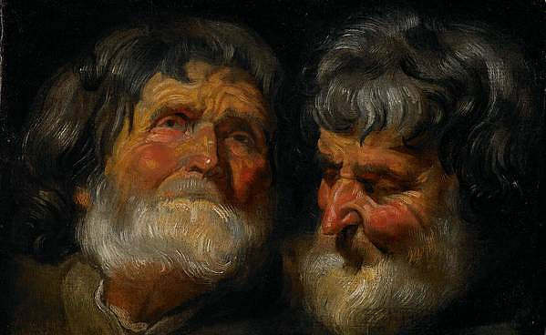 一个老人头的两研究 Two Studies of the Head of An Old Man,雅各布布·乔登斯