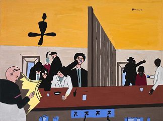 酒吧和烧烤 Bar and Grill (1941)，雅各布布·劳伦斯