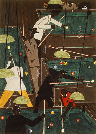 泳池客厅 Pool Parlor (1942)，雅各布布·劳伦斯