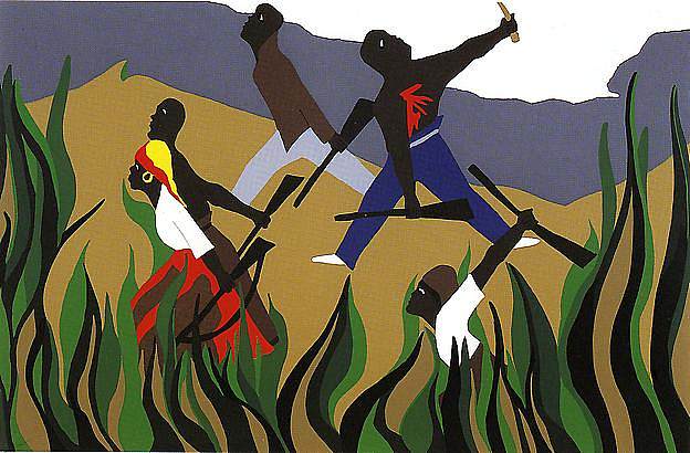为了维护他们的自由（来自杜桑·卢维杜尔系列） To Preserve Their Freedom (From the Toussaint L'Ouverture Series) (1988)，雅各布布·劳伦斯