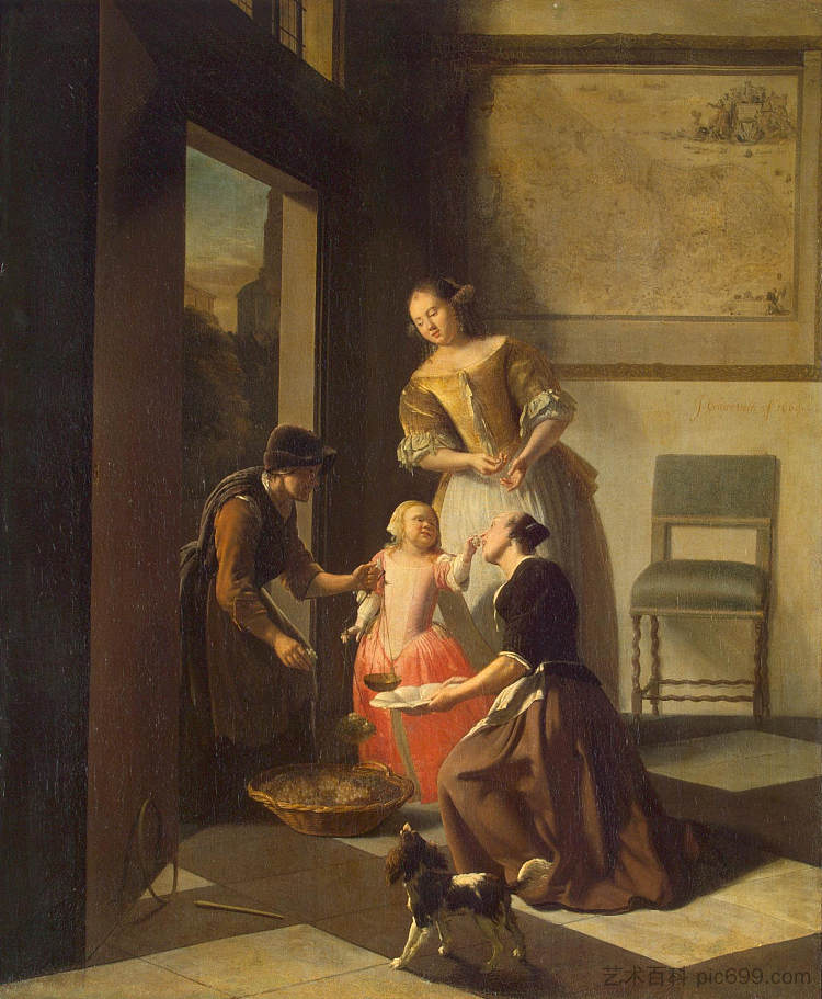 购买葡萄 Buying Grapes (1669),雅各布布·奥切特瓦尔特