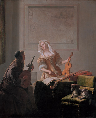 音乐课 the Music Lesson (1671)，雅各布布·奥切特瓦尔特