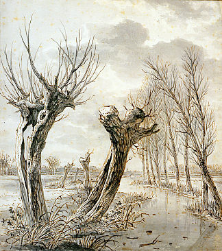 冬季景观 Landscape in winter，雅各布伯范斯特里