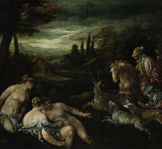 戴安娜和阿克泰翁 Diana and Actaeon (1592)，雅格布·巴萨诺