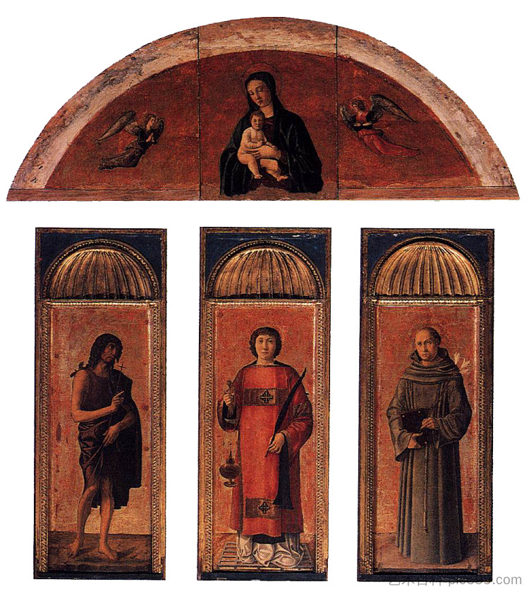 圣劳伦斯三联画 Triptych of St Lawrence (1464 - 1470)，雅各布布·贝利尼