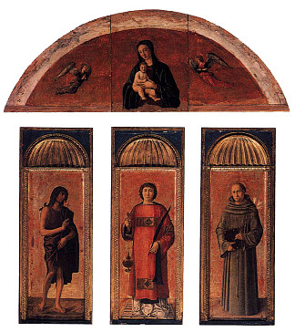 圣劳伦斯三联画 Triptych of St Lawrence (1464 – 1470)，雅各布布·贝利尼