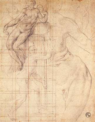 亚当和夏娃在工作 Adam and Eve at Work (c.1550; Italy                     )，雅各布布·达·蓬托尔莫