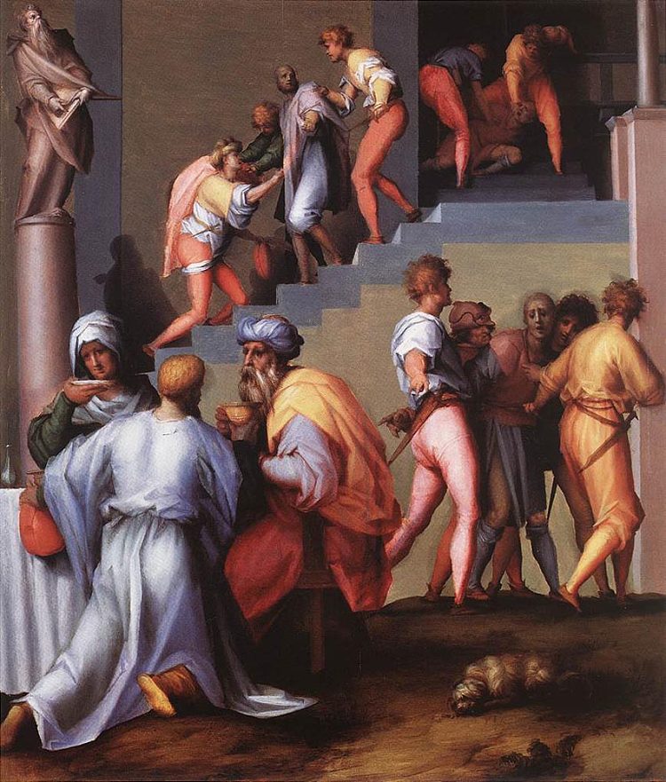 对面包师的惩罚 Punishment of the Baker (1515 - 1518; Italy  )，雅各布布·达·蓬托尔莫
