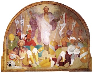 复活 Resurrection (1523 – 1525; Florence,Italy                     )，雅各布布·达·蓬托尔莫