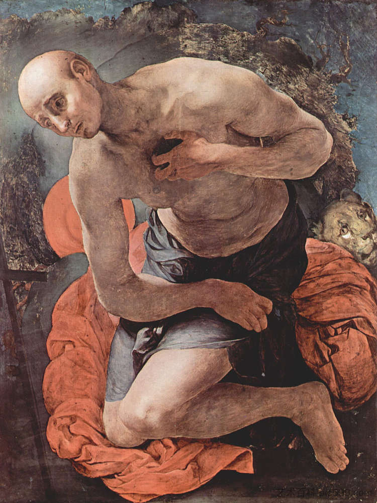 圣杰罗姆的忏悔 The Penitence of St. Jerome (c.1527; Italy  )，雅各布布·达·蓬托尔莫